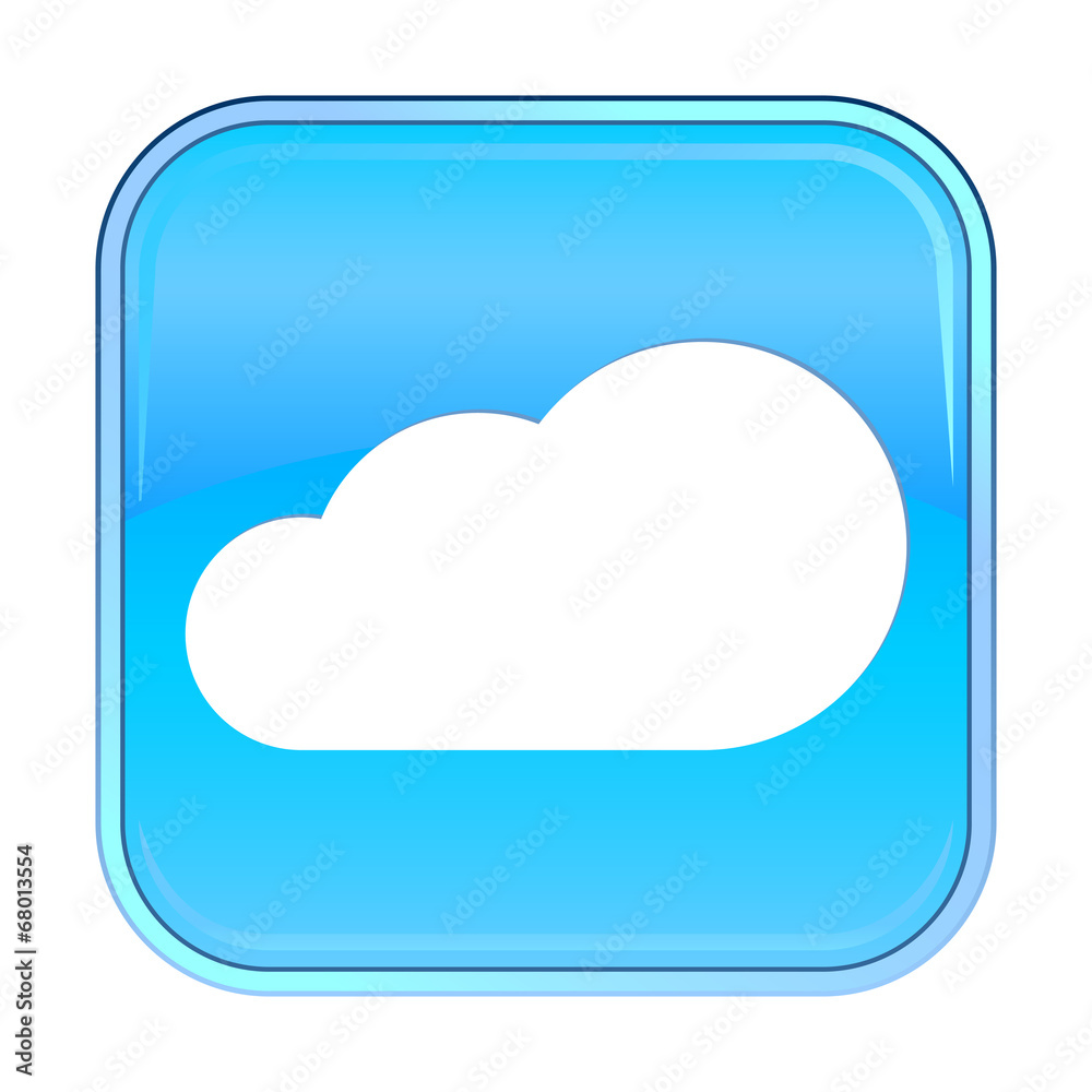 Isolated blue web icon on white background Isolated blue web icon on white background