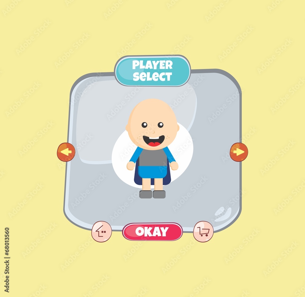hero character option game assets element