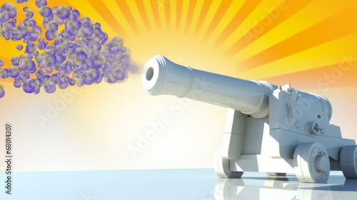 Cannone spara fiori