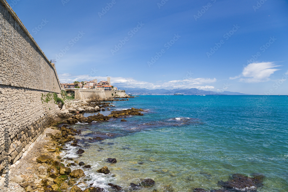 Antibes, France. Walls of fortress