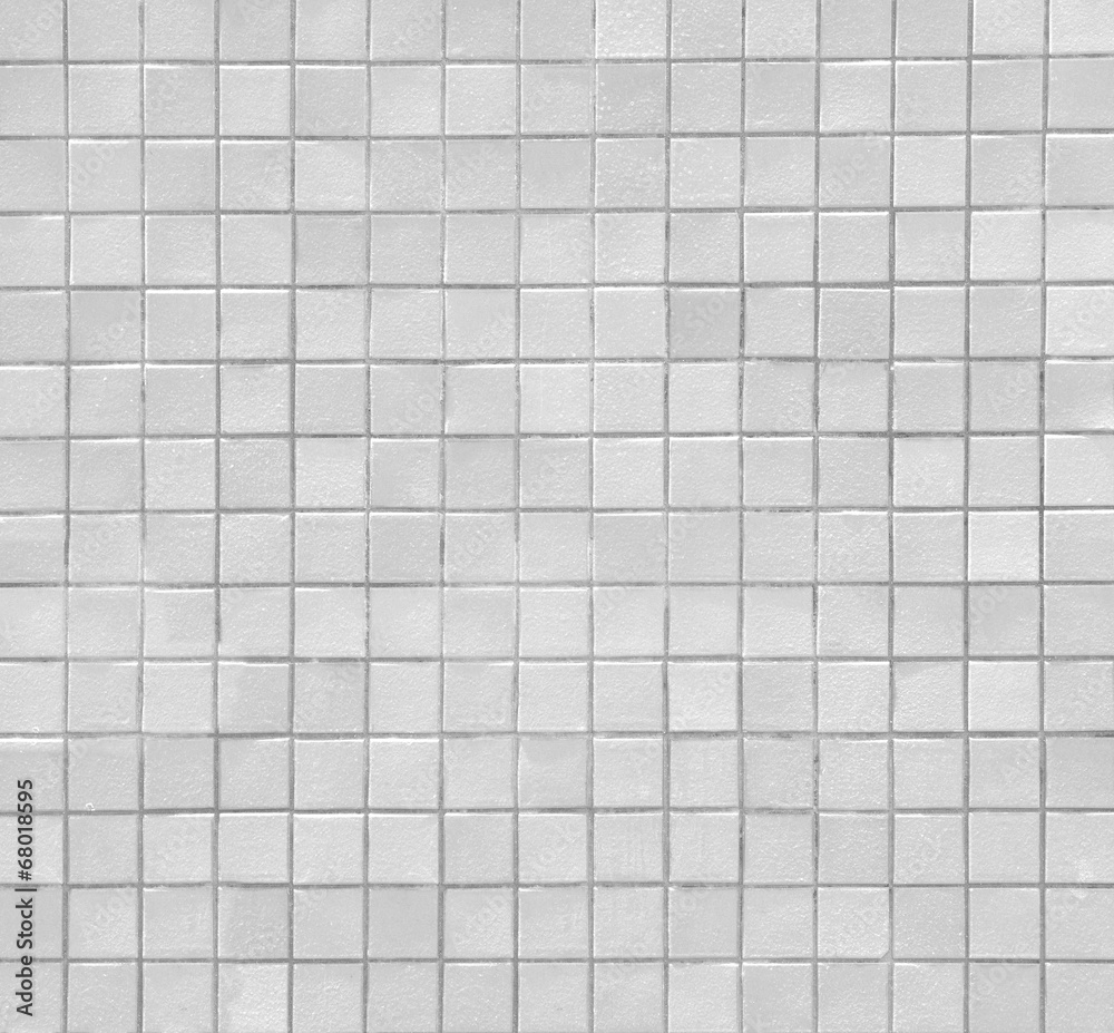 white mosaic tile wall texture and background seamless