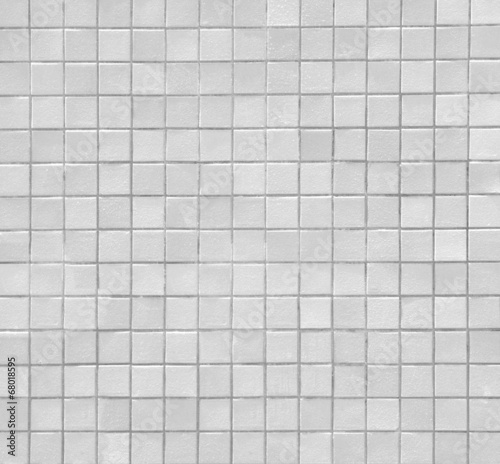 white mosaic tile wall texture and background seamless