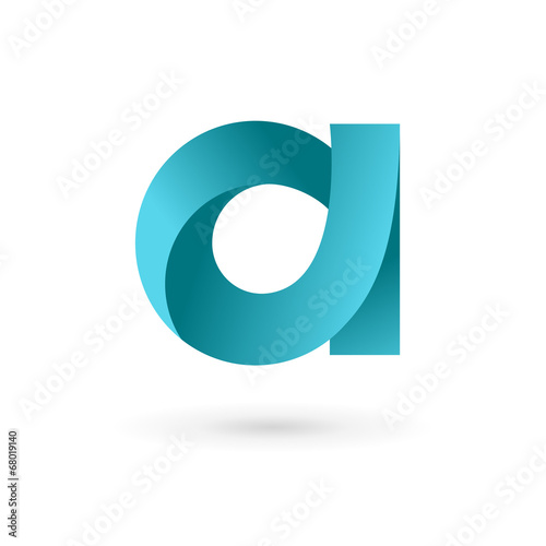 Letter A 3d logo design template icon elements