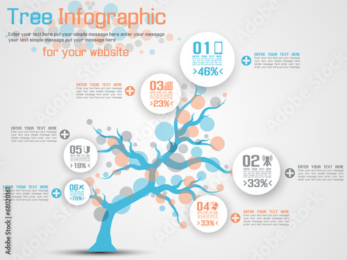 TREE INFOGRAPHIC MODERN BLUE