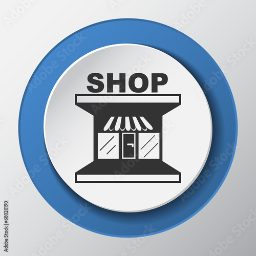 Shop paper icon with shadow