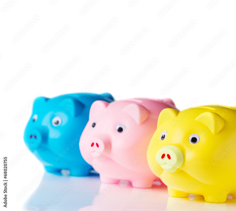 Piggy bank on white background Piggy bank on white background