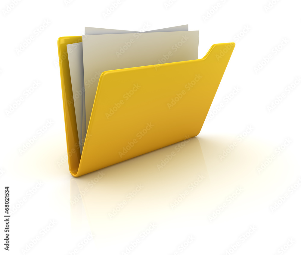 Yellow folder Yellow folder