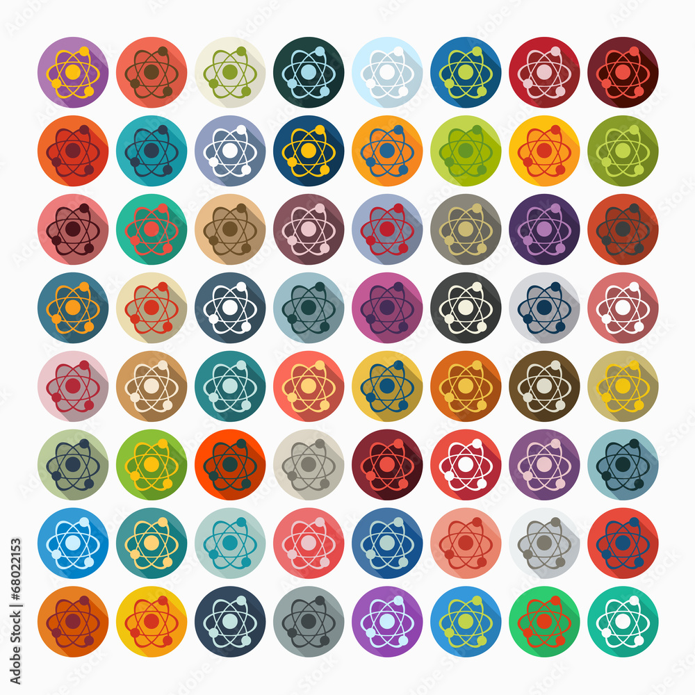 Flat design: atom Flat design: atom