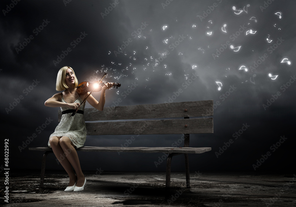 Girl with violin Girl with violin