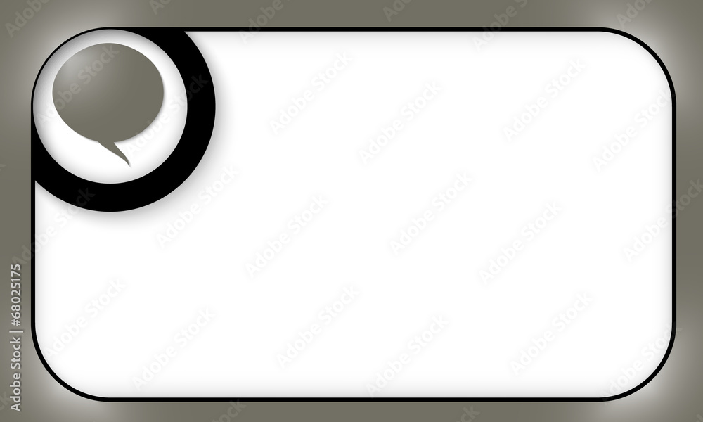 black frame for entering text with speech bubble black frame for entering text with speech bubble
