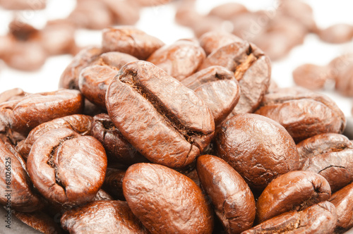 Closeup of coffee beans