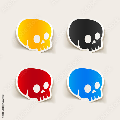 realistic design element: skull