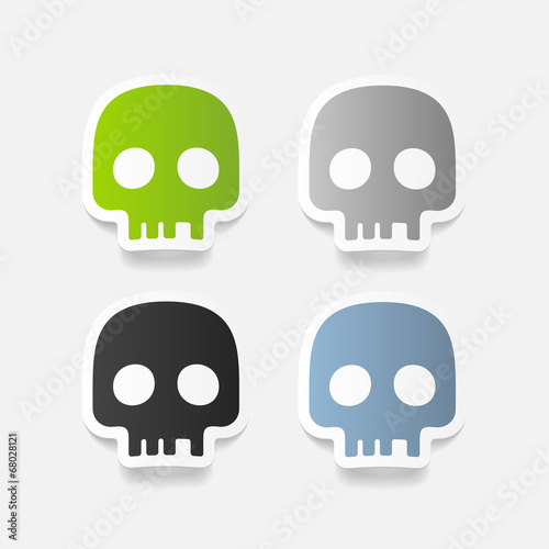 realistic design element: skull