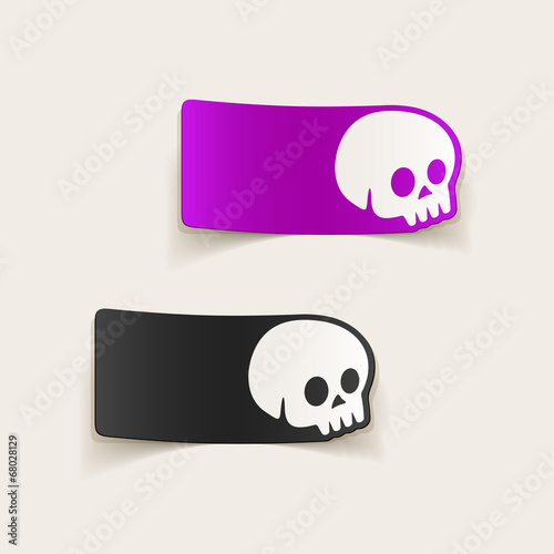 realistic design element: skull