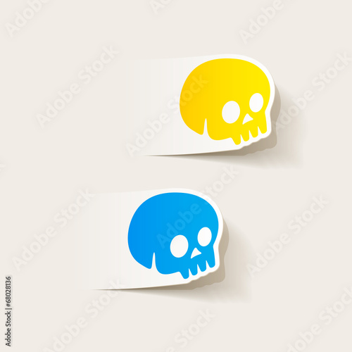 realistic design element: skull