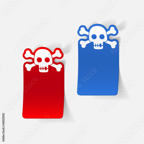 realistic design element: skull