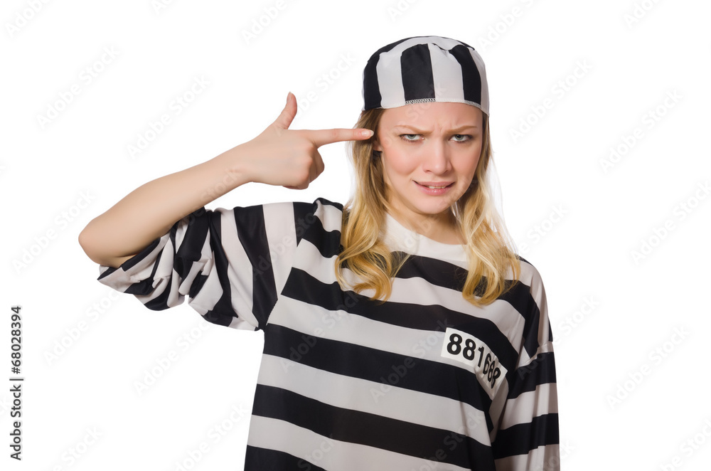 Funny prison inmate in concept Funny prison inmate in concept