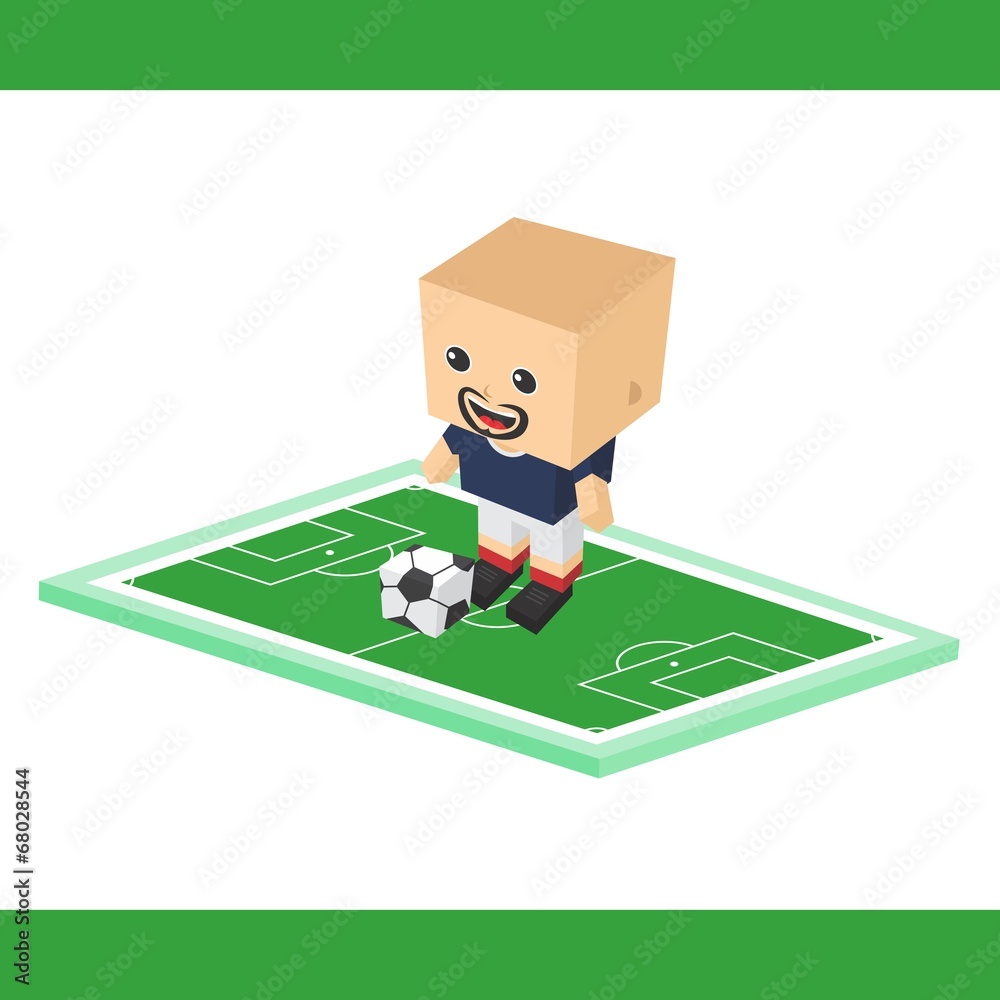 Fototapeta premium soccer cartoon boy