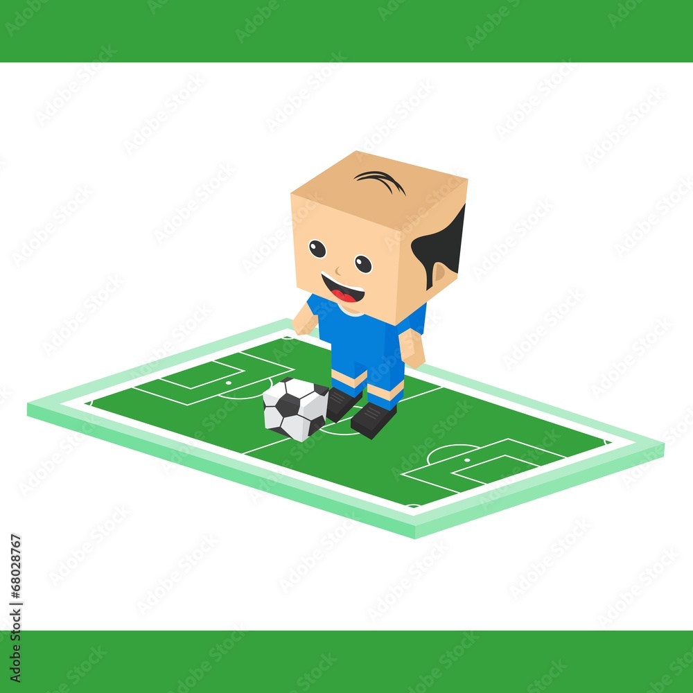 soccer cartoon boy