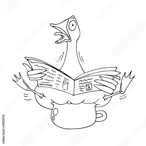 caricature of a goose