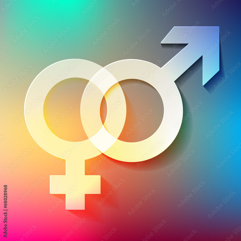 Venussymbol und Marssymbol Regenbogen Venussymbol und Marssymbol Regenbogen