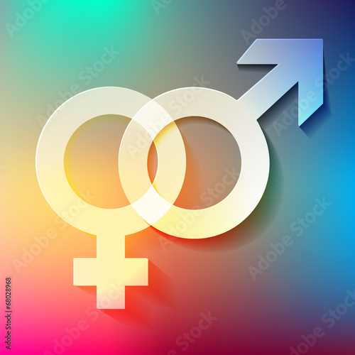 Venussymbol und Marssymbol Regenbogen