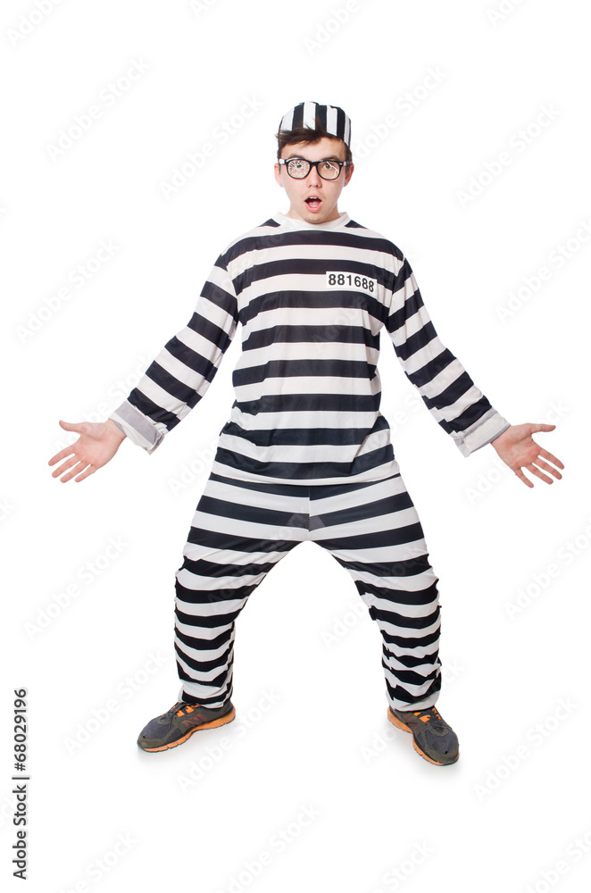 Funny prison inmate in concept Funny prison inmate in concept