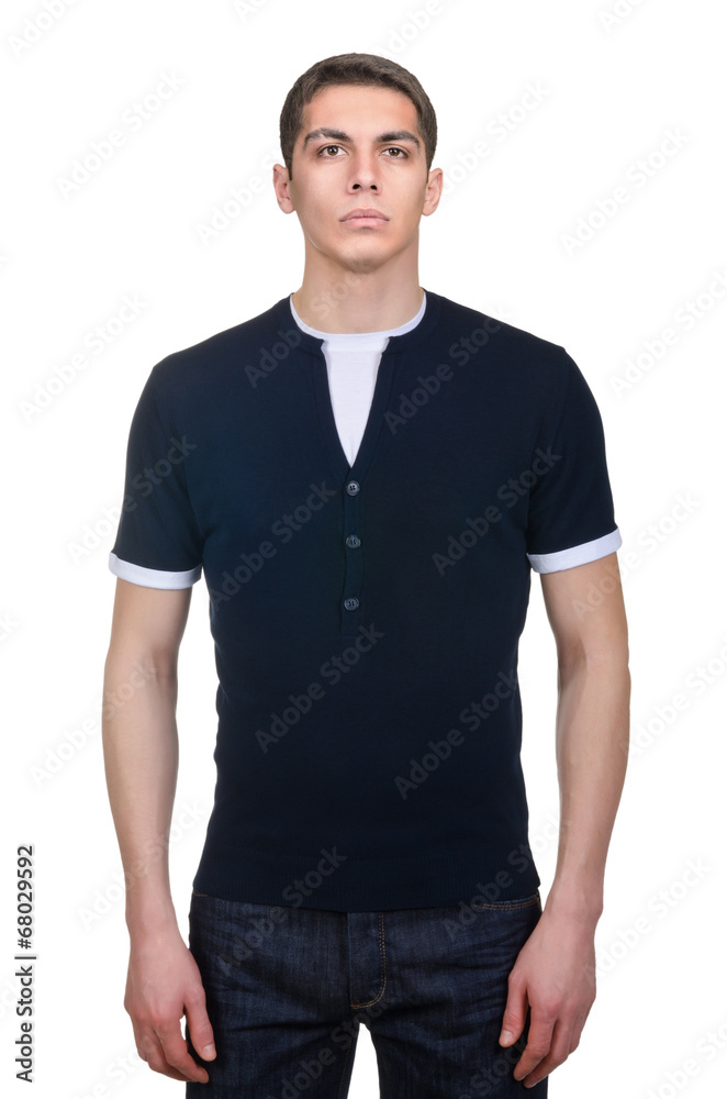 Male t-shirt isolated on the white background Male t-shirt isolated on the white background