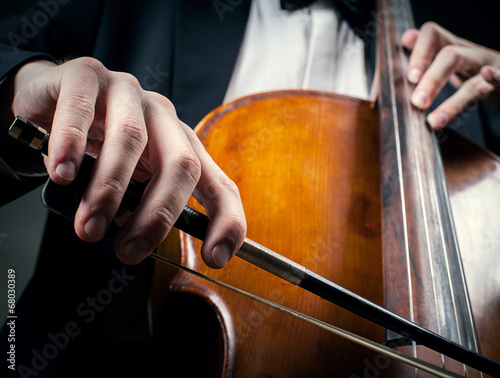Canvastavla cellist