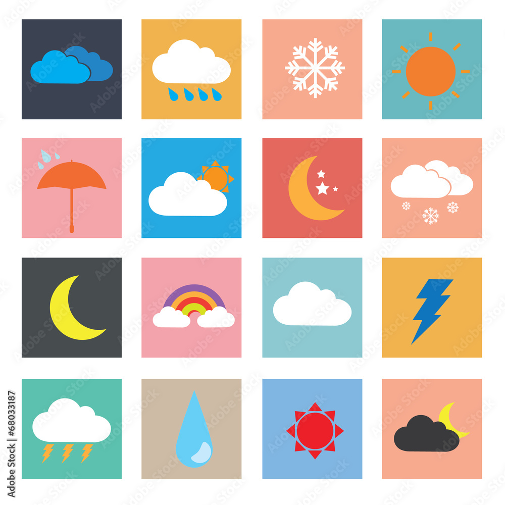 Obraz premium weather icon set vector illustration eps10