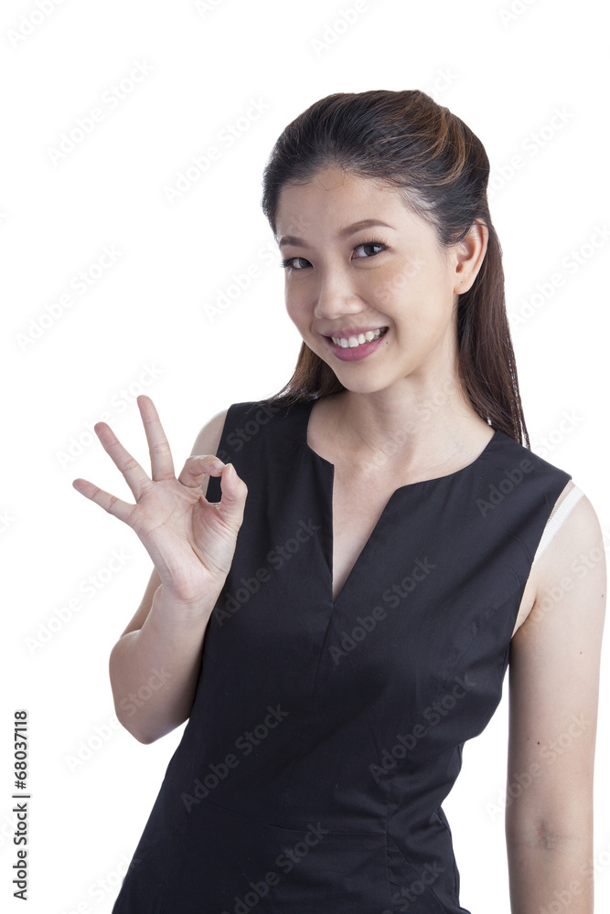 Perfect - business woman OK sign