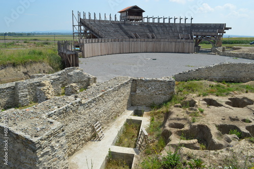 The Roman amphitheater, Viminacium, Serbia photo