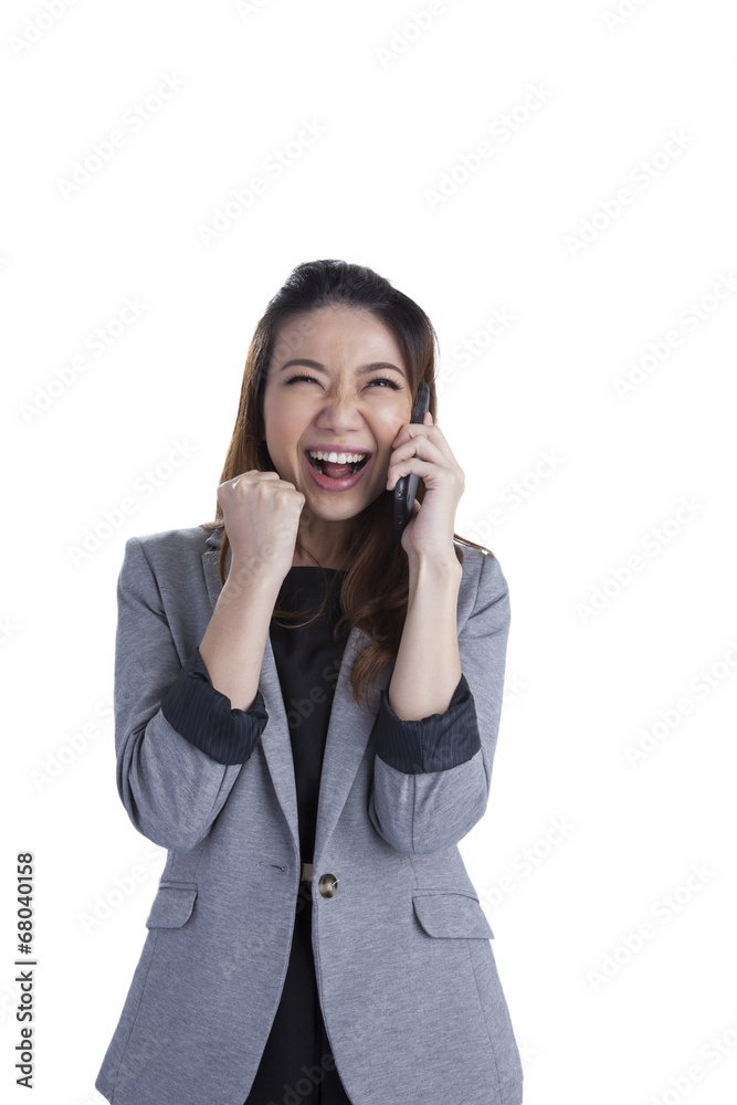young Businesswoman talking on mobile phone young Businesswoman talking on mobile phone