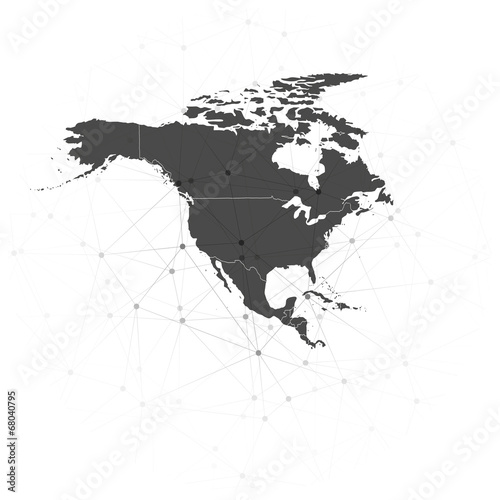 north america map background vector, illustration for