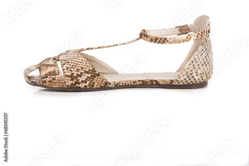 Woman Sandals isolated on the white background