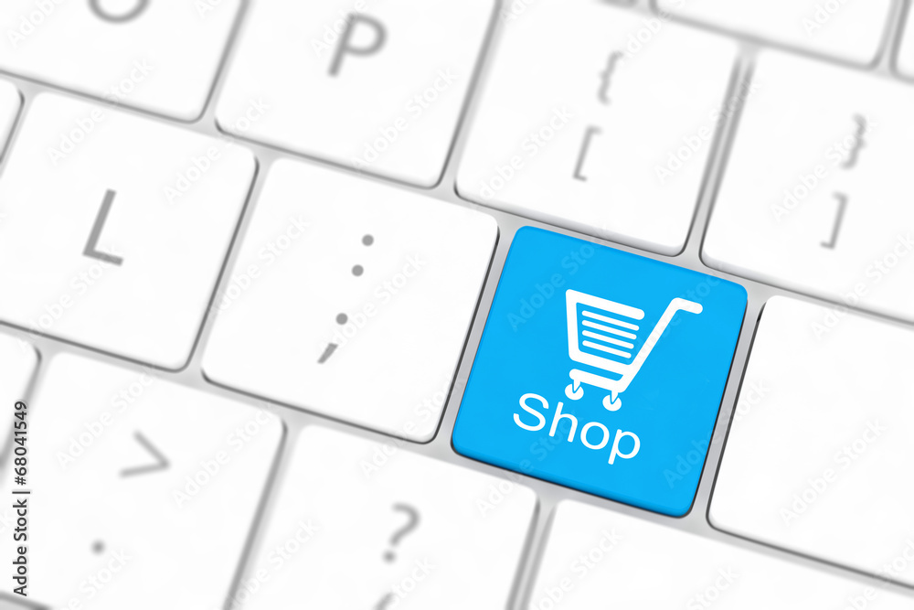 shopping enter button key on white keyboard shopping enter button key on white keyboard