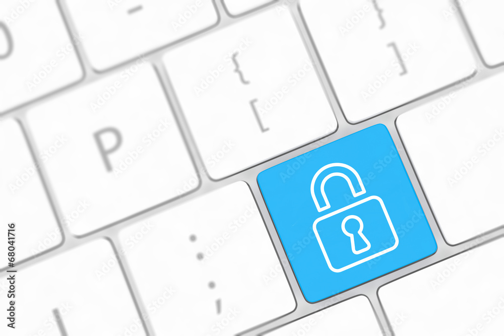 enter button with Closed Padlock on computer keyboard enter button with Closed Padlock on computer keyboard