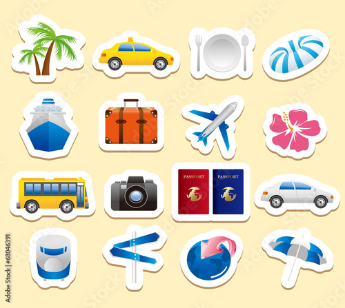 tourism icons Vector