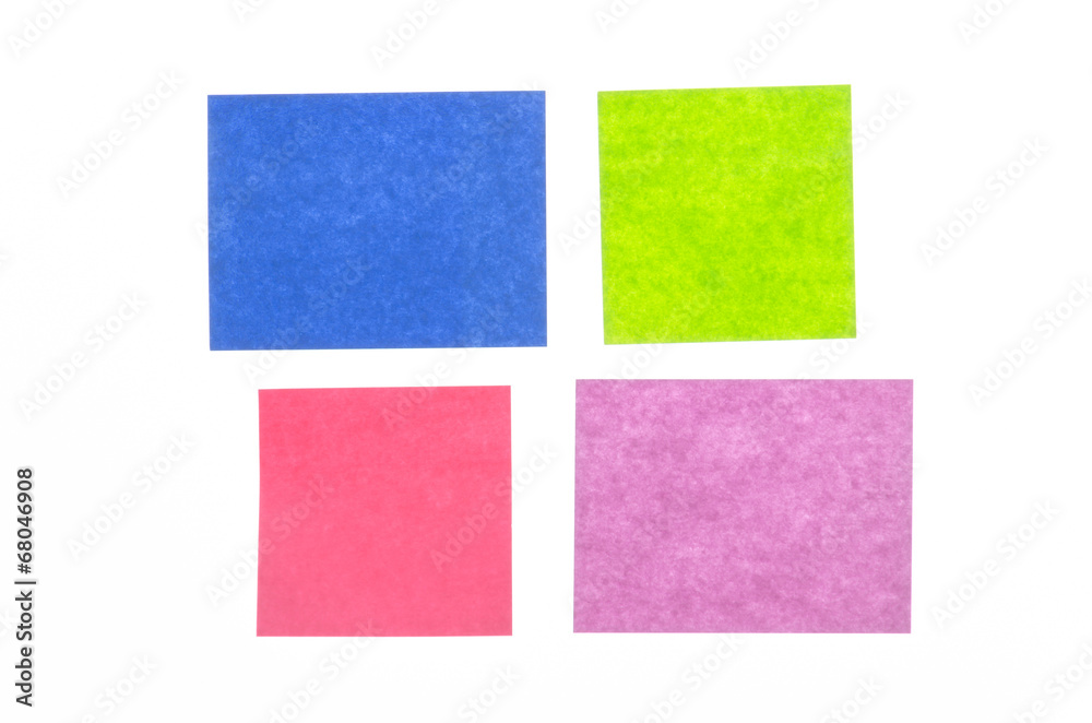 Paper note isolated on white background Paper note isolated on white background