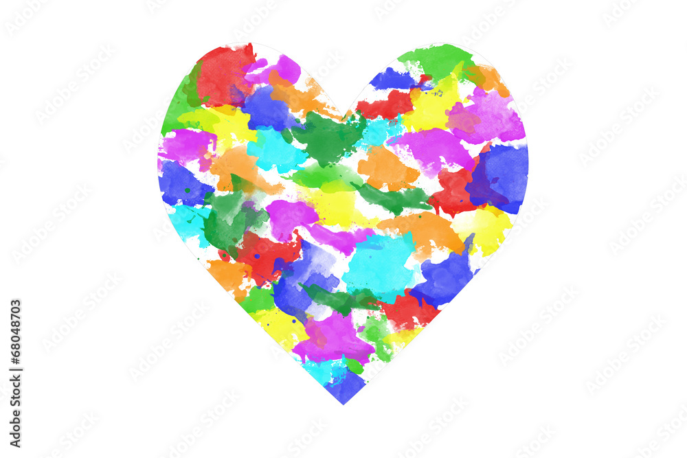 Heart sign of colorful .