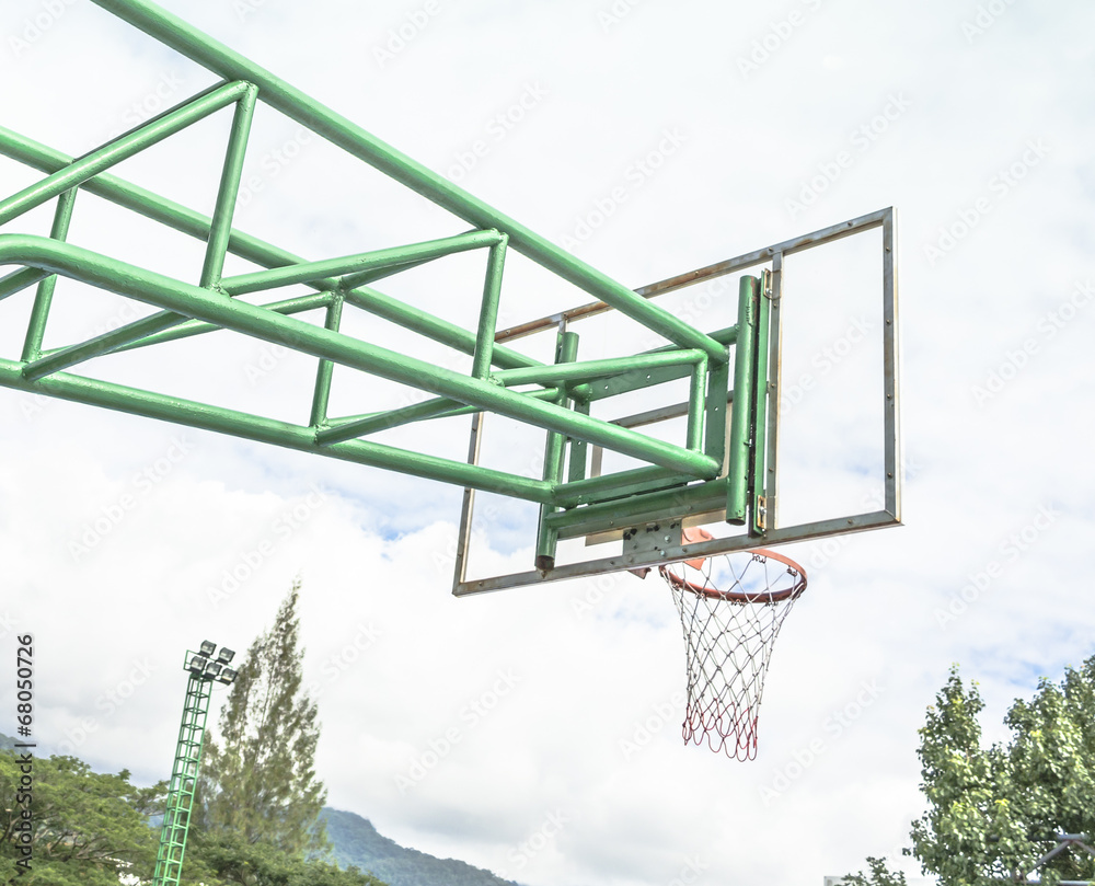 basketball hoop stand at playground in basketball hoop stand at playground in