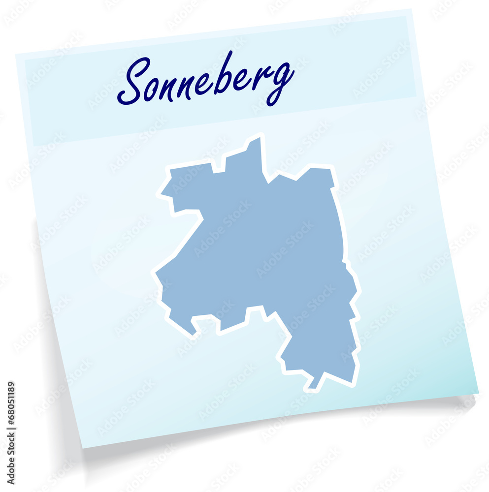 Sonneberg als Notizzettel
