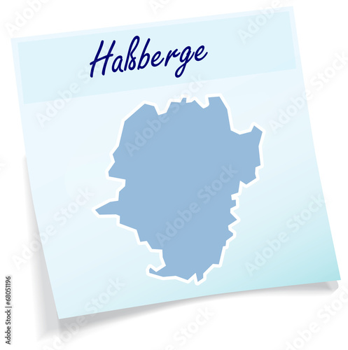 Hassberge als Notizzettel