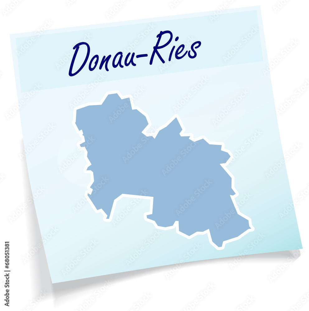 Obraz premium Donau-Ries als Notizzettel