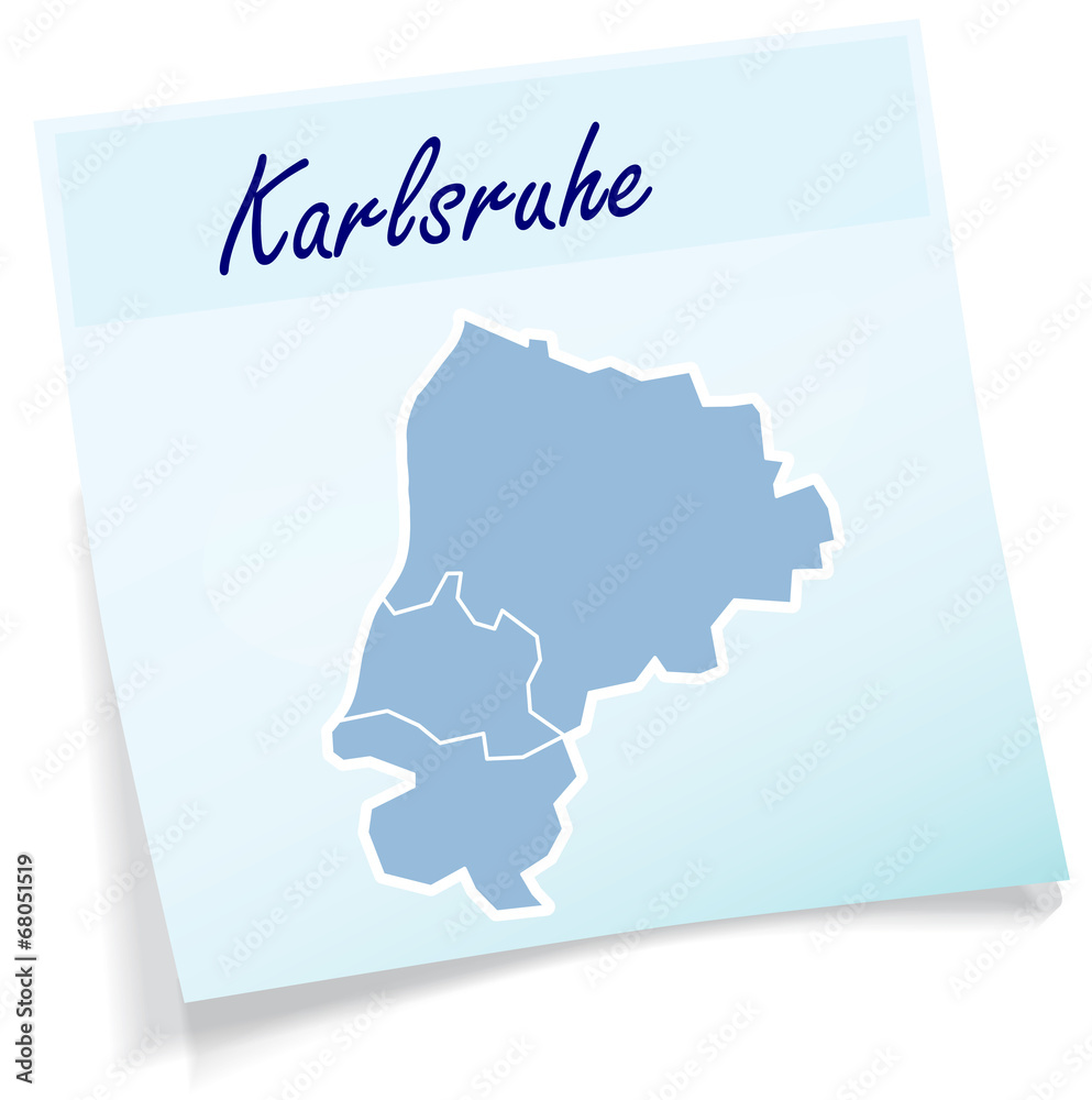 Karlsruhe als Notizzettel