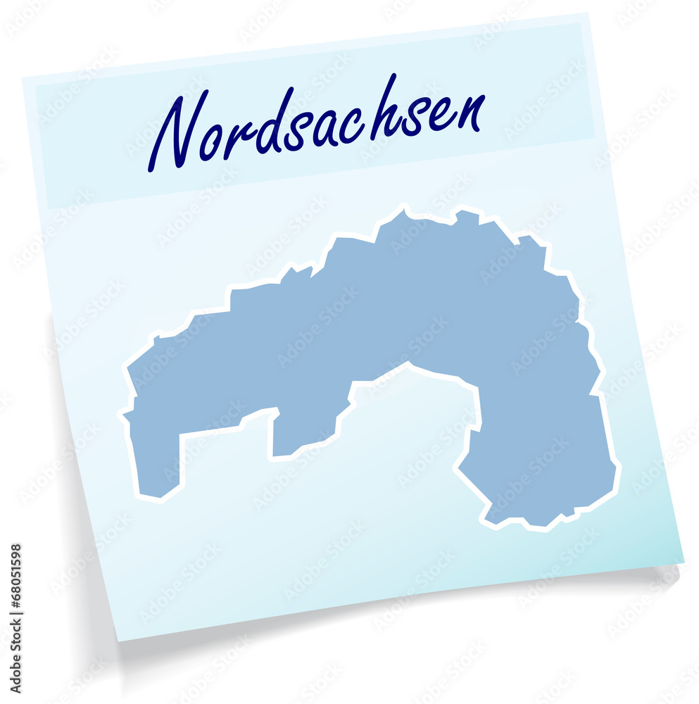 Obraz premium Nordsachsen als Notizzettel