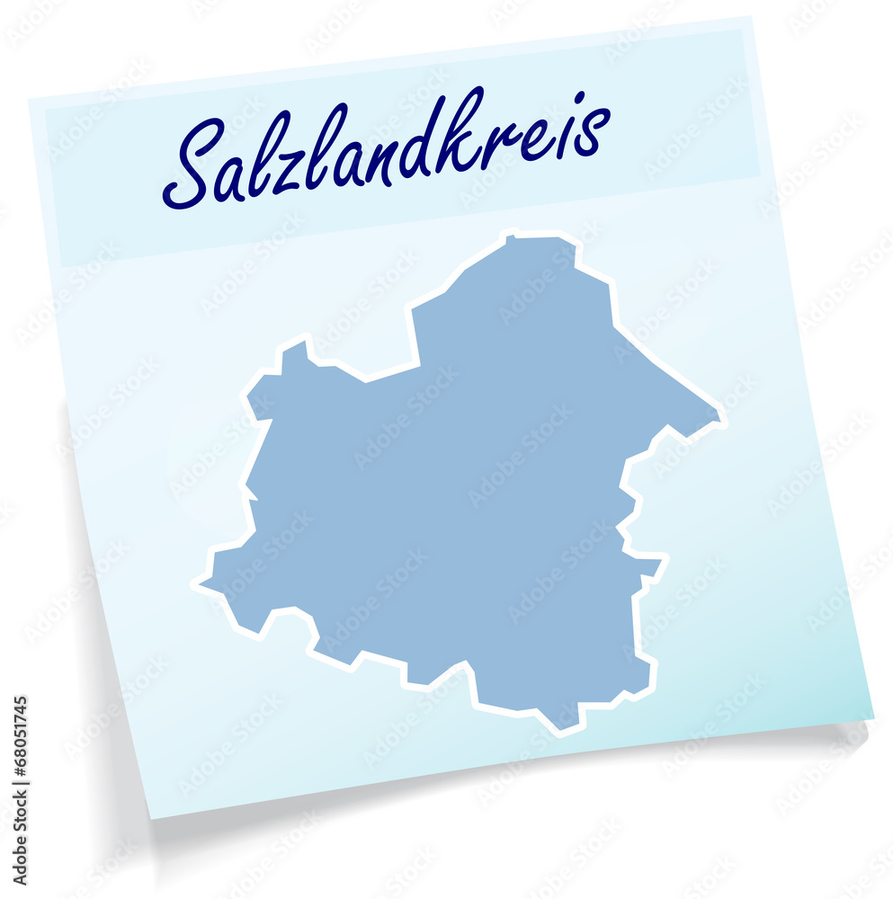 Salzlandkreis als Notizzettel