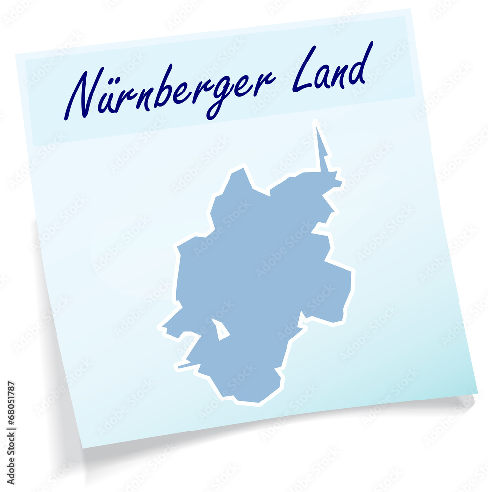 Nuernberger-Land als Notizzettel