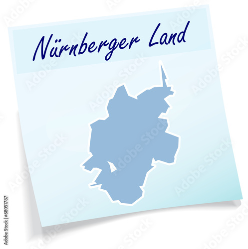 Nuernberger-Land als Notizzettel