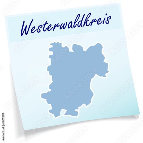Westerwaldkreis als Notizzettel photo